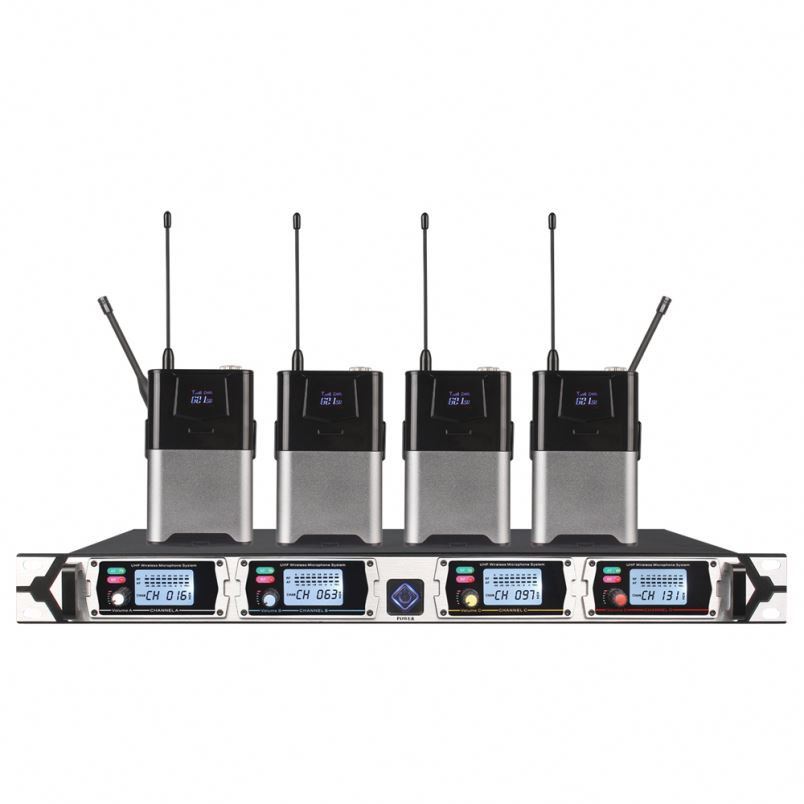 TIWA专业4通道UHF无线麦克风手持式麦克风耳机麦克风